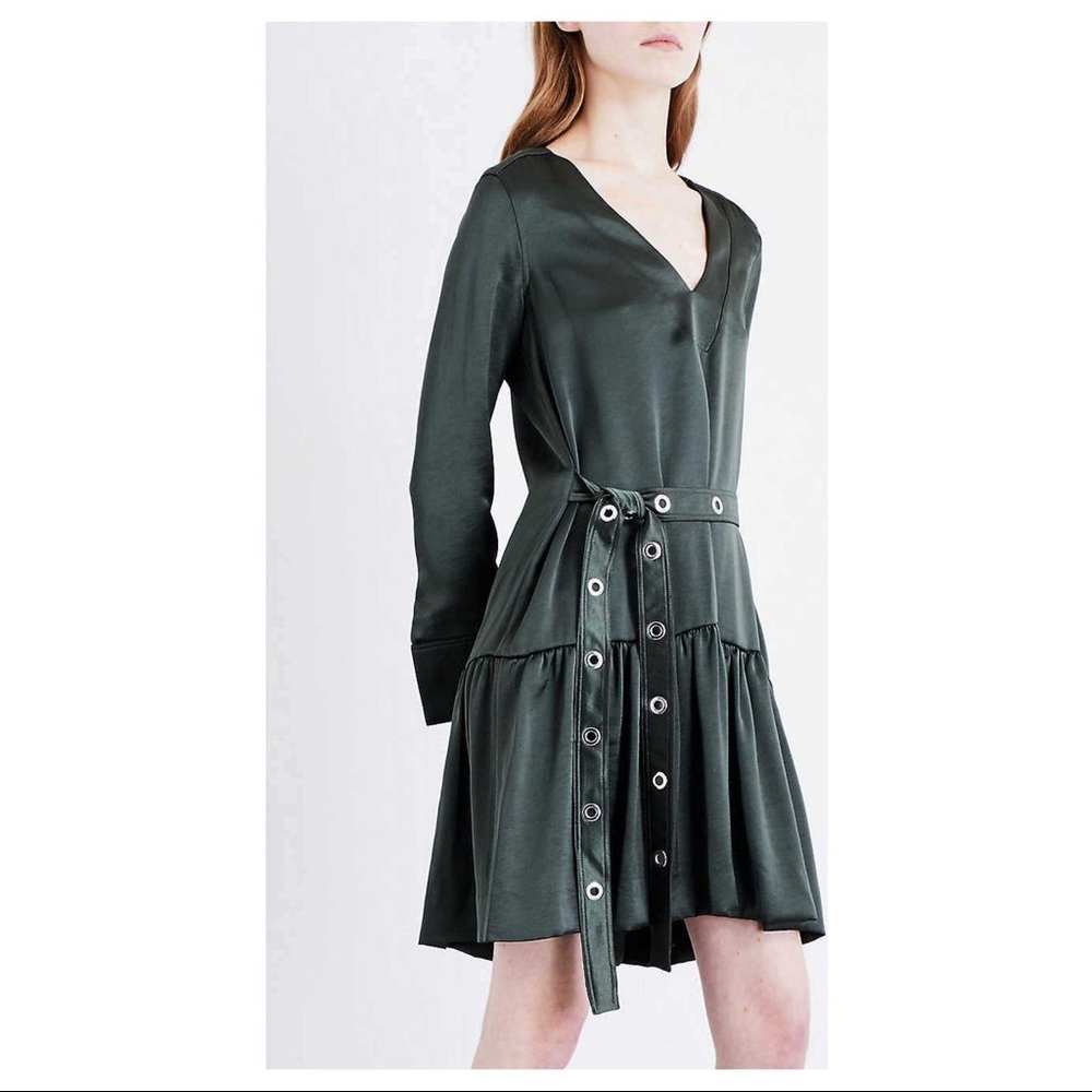 Sandro belted Satin dress